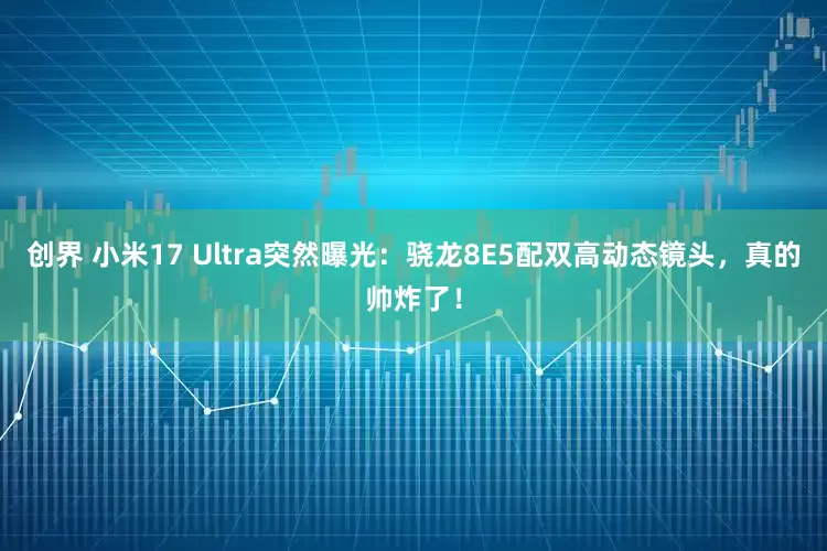 创界 小米17 Ultra突然曝光：骁龙8E5配双高动态镜头，真的帅炸了！